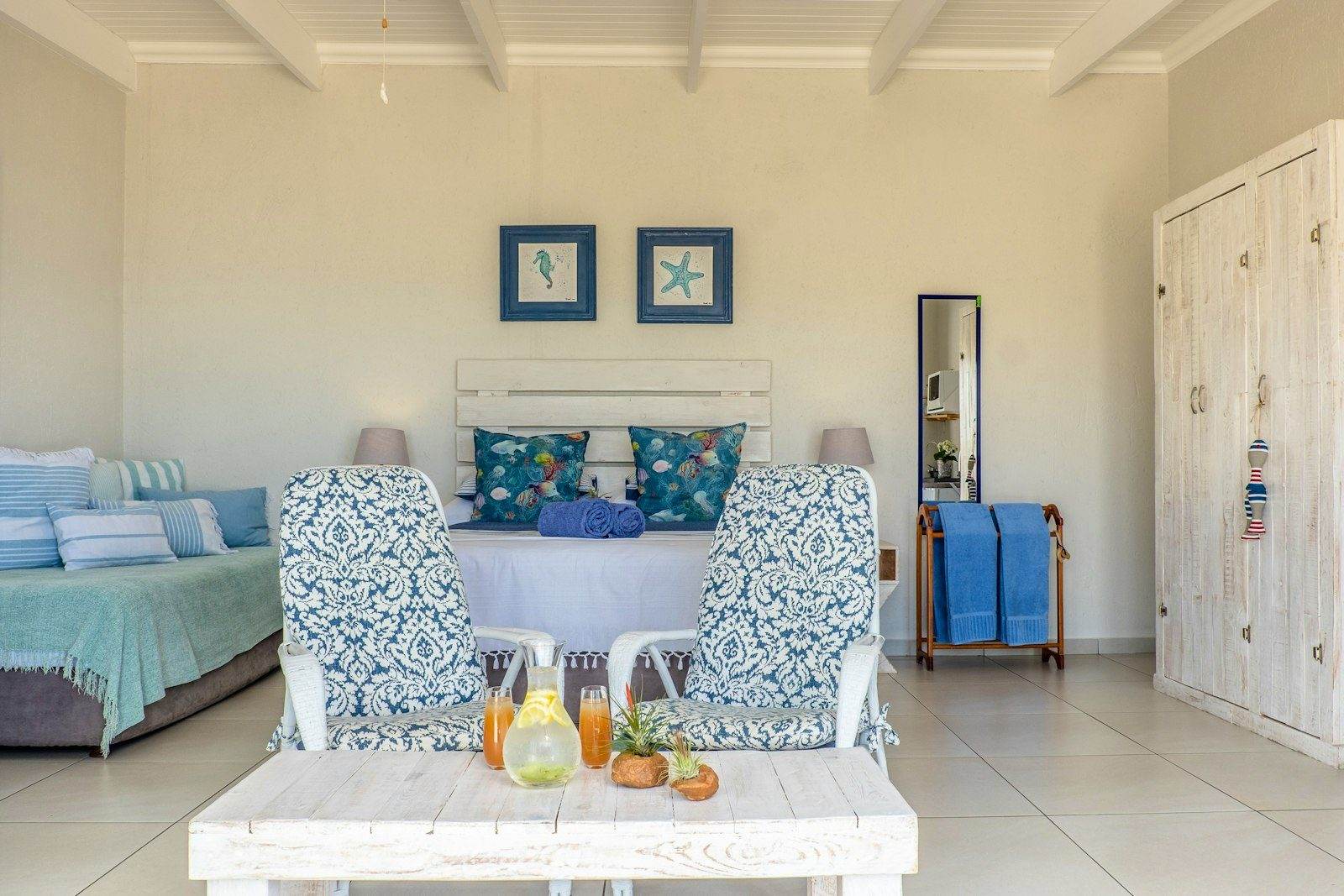 Forever Blue self-catering unit interior with harbour views in St Helena Bay